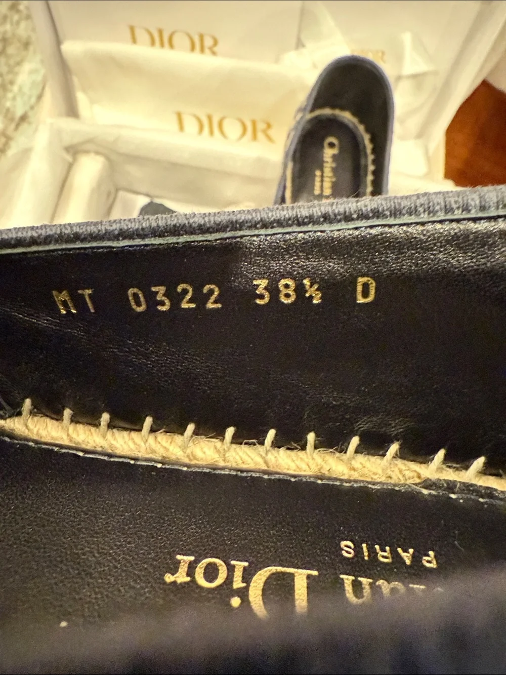 Christian Dior  Granville Deep Blue & Beige Monogram Espadrilles - Picture 7 of 13